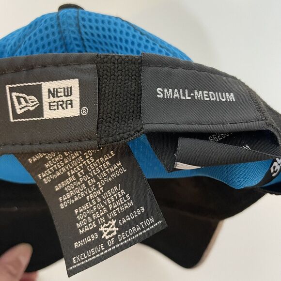NFL Carolina Panthers New Era 39Thirty Stretch Baseball Cap Hat S/M Gray & Blue - Picture 8 of 8